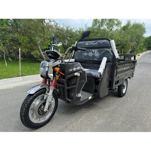 Triciclu Electric Cargo TRCC1500 – Putere maxima 3000W, Baterie 72 V/58 Ah, 25 km/h, Autonomie 60 km, Sistem basculabil hidraulic