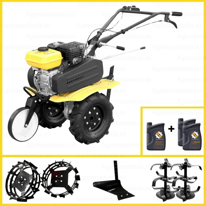 Motosapa ProGARDEN Campo 703, 7CP, 2+1 trepte, roti 4.00-8, freze, plug, roti metalice, ulei Motosapa ProGARDEN Campo 703, 7CP, 2+1 trepte, roti 4.00-8, freze, plug, roti metalice, ulei