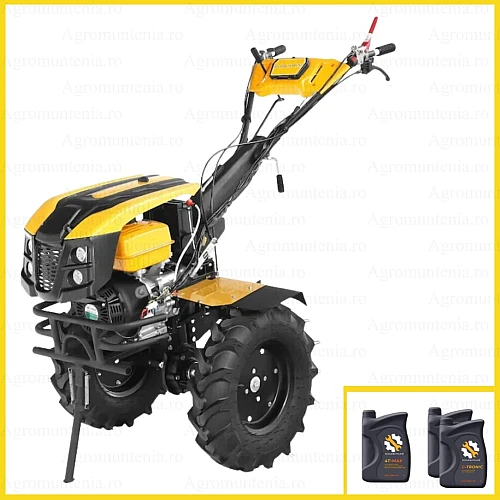 Motocultor ProGARDEN Campo 1873V2, 18CP, 2+1 trepte, freze, roti 6.00-12, benzina, pornire electrica, 2 prize putere, ulei