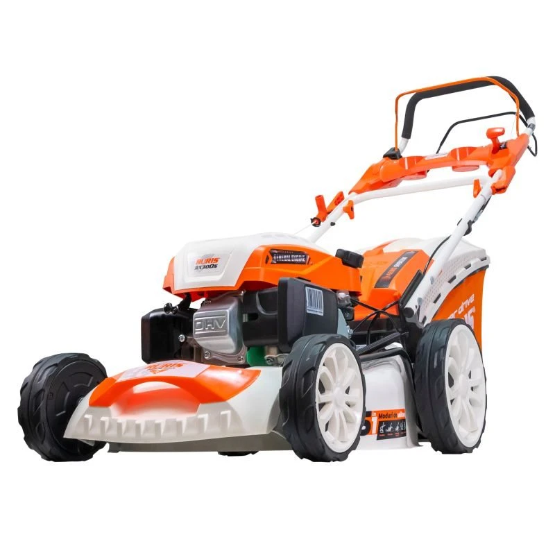 Masina de tuns iarba pe benzina, RURIS RX300S, 3.5 CP, 139 CC, latime de lucru 46 cm, inaltime taiere 25-75 mm, sac colector 65 litri