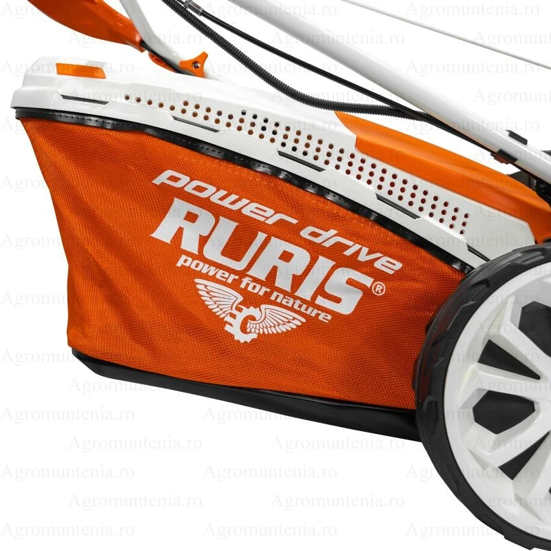 Masina de tuns gazon RURIS RX655 – Motor 4T, 5.6 CP, 560 mm latime de taiere, autopropulsata, functii multiple, Pornire electrica