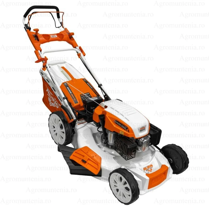 Masina de tuns gazon RURIS RX655 – Motor 4T, 5.6 CP, 560 mm latime de taiere, autopropulsata, functii multiple, Pornire electrica