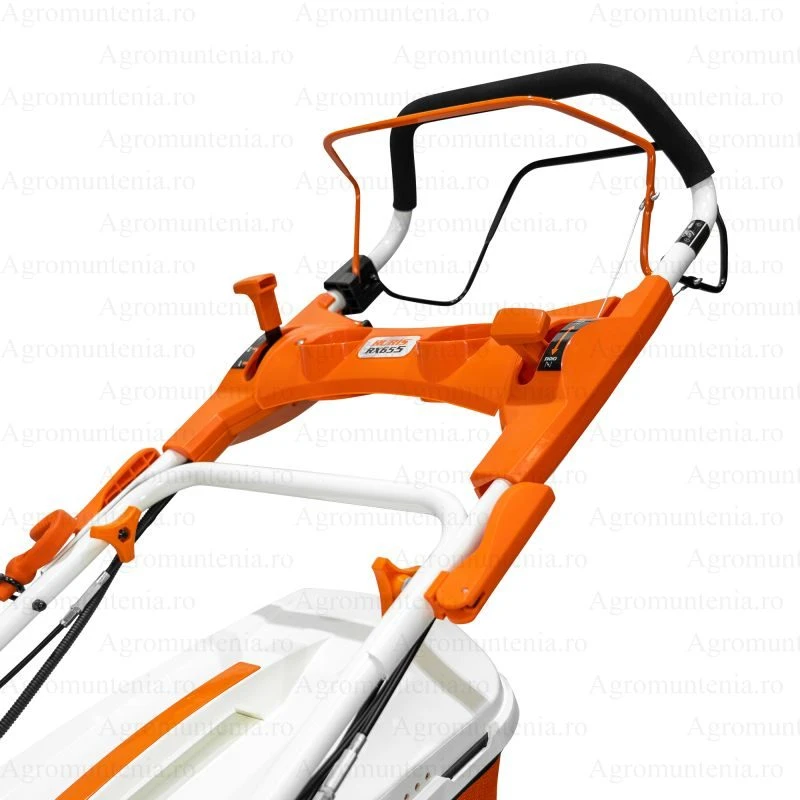 Masina de tuns gazon RURIS RX655 – Motor 4T, 5.6 CP, 560 mm latime de taiere, autopropulsata, functii multiple, Pornire electrica