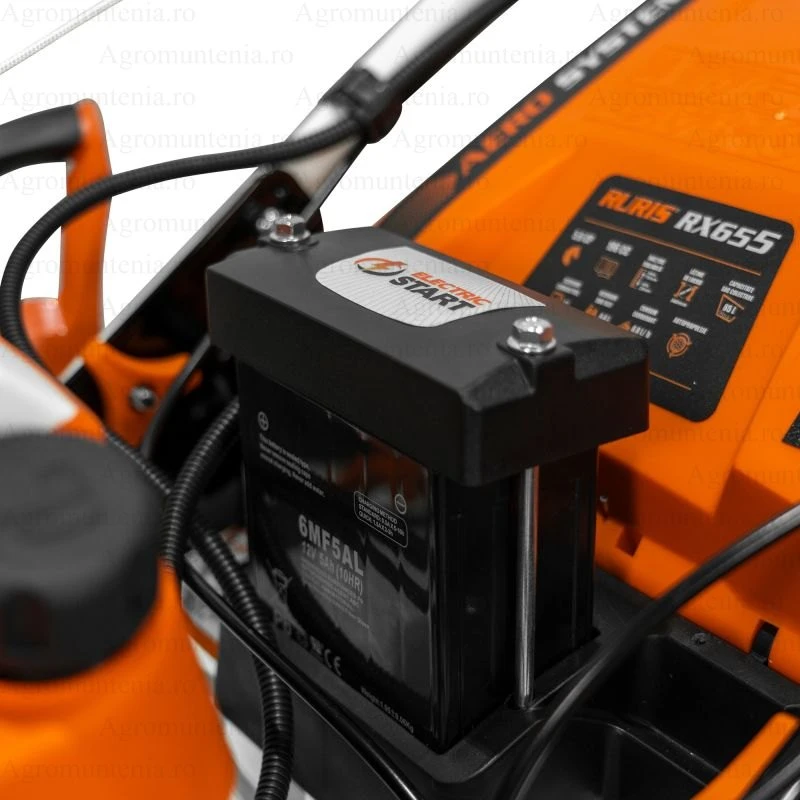 Masina de tuns gazon RURIS RX655 – Motor 4T, 5.6 CP, 560 mm latime de taiere, autopropulsata, functii multiple, Pornire electrica