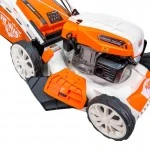 Masina de tuns iarba pe benzina, RURIS RX300S, 3.5 CP, 139 CC, latime de lucru 46 cm, inaltime taiere 25-75 mm, sac colector 65 litri