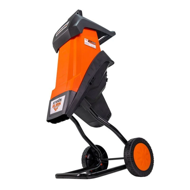 Tocator de crengi si resturi vegetale RURIS ST100S, 2400W, diametru maxim taiere 40 mm, viteza taiere 4400 rpm, cos colectare 50 l, roti deplasare