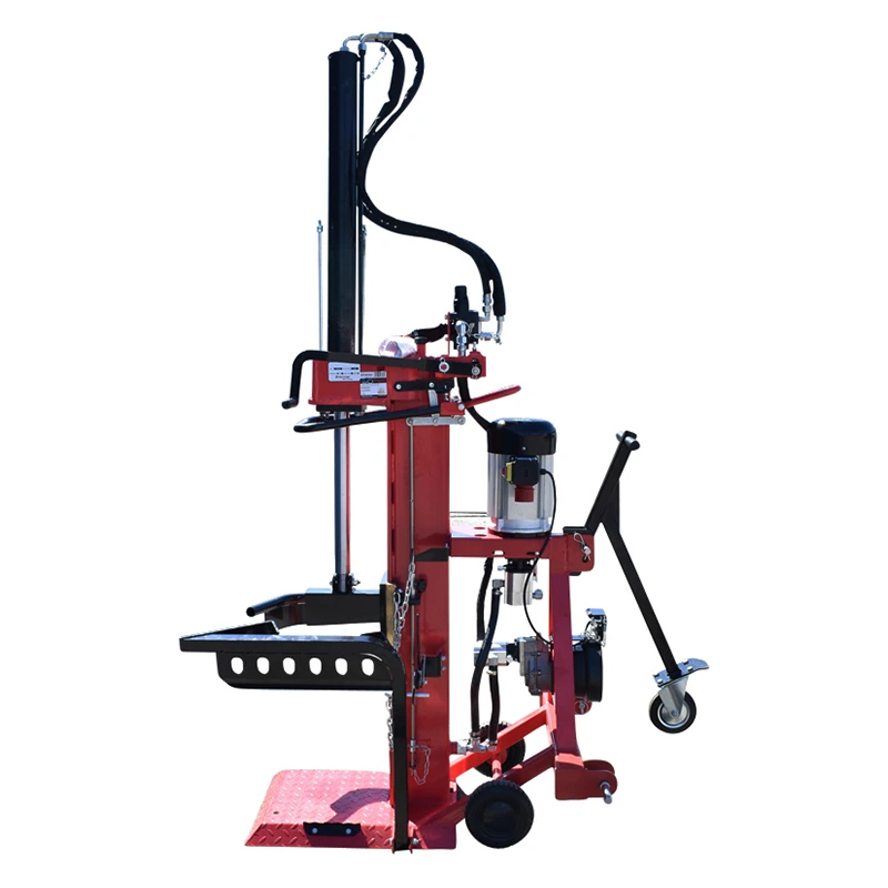 Despicator de busteni vertical trifazat si actionare tractor breckner, 5500 w pres 20 tone lungime bustean 100 cm gros 50 cm