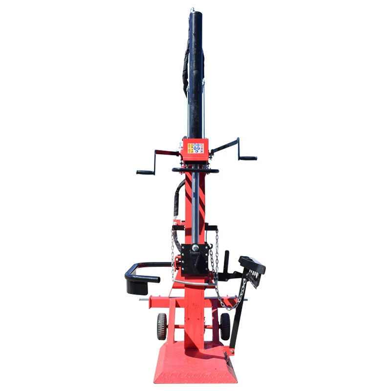 Despicator de busteni vertical trifazat si actionare tractor breckner, 5500 w pres 20 tone lungime bustean 100 cm gros 50 cm