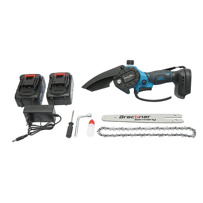 Mini fierastrau electric 700W cu 2 acumulatori Li-ion 21V/4Ah, lama 200mm (8 inch) Breckner Germany