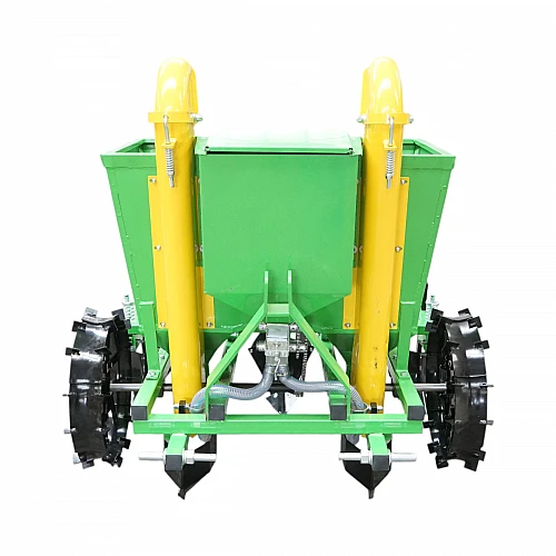 Masina de plantat cartofi pe 2 randuri cu fertilizare, buncar 180kg model Polonia