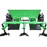 Masina de plantat cartofi pe 2 randuri cu fertilizare, buncar 180kg model Polonia