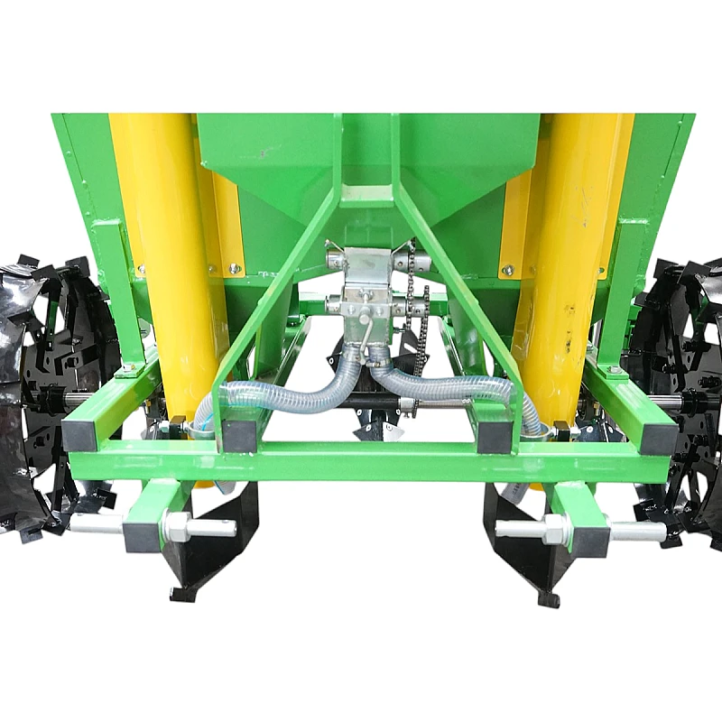 Masina de plantat cartofi pe 2 randuri cu fertilizare, buncar 180kg model Polonia