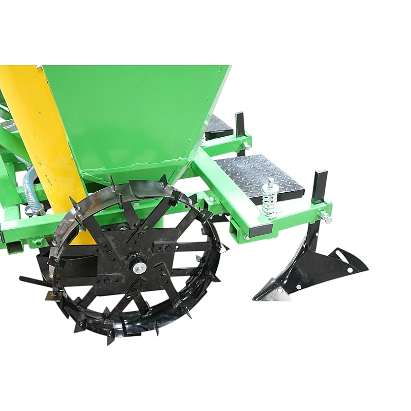 Masina de plantat cartofi pe 2 randuri cu fertilizare, buncar 180kg model Polonia