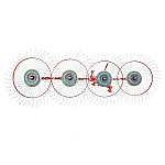 Grebla tip soare cu 4 rotoare fi Ø 1400 mm