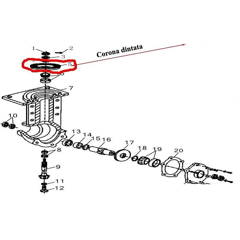 Coroana dintata RURIS PS1001ksd-4-5, 41 dinti, pentru motocultor Ruris