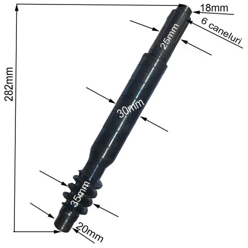 Ax melcat RURIS PSS550-12, pentru motosapa Sprint 650B, 650L, 550H, Farm 450