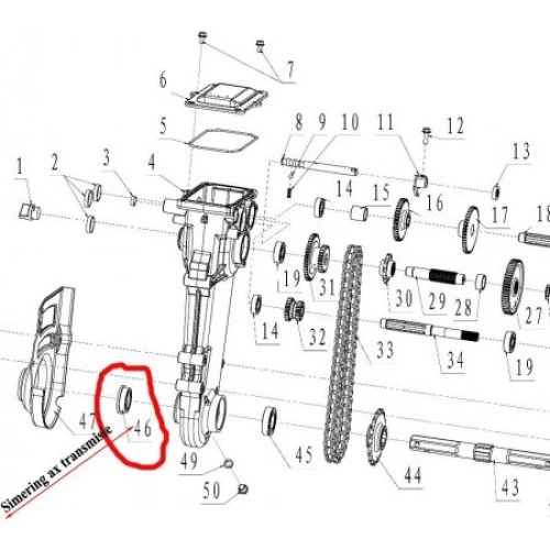 Simering dreapta ax transmisie motosapa Ruris, DAC, Zimbru, Gigant Simering dreapta ax transmisie motosapa Ruris, DAC, Zimbru, Gigant