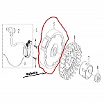 Volanta motor 168f RURIS PS168f-10-5, pentru motosape Ruris 6 cp, 6.5 cp, 7 cp