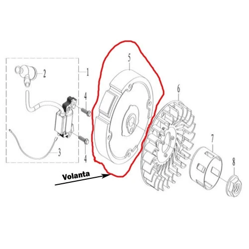 Volanta motor 168f RURIS PS168f-10-5, pentru motosape Ruris 6 cp, 6.5 cp, 7 cp Volanta motor 168f RURIS PS168f-10-5, pentru motosape Ruris 6 cp, 6.5 cp, 7 cp
