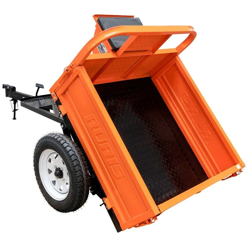 Remorca motocultor RURIS 450S, capacitate incarcare 450 kg, basculare manuala