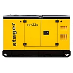 Stager YDY22S Generator insonorizat 22kVA, 87A, 1500rpm, monofazat, diesel