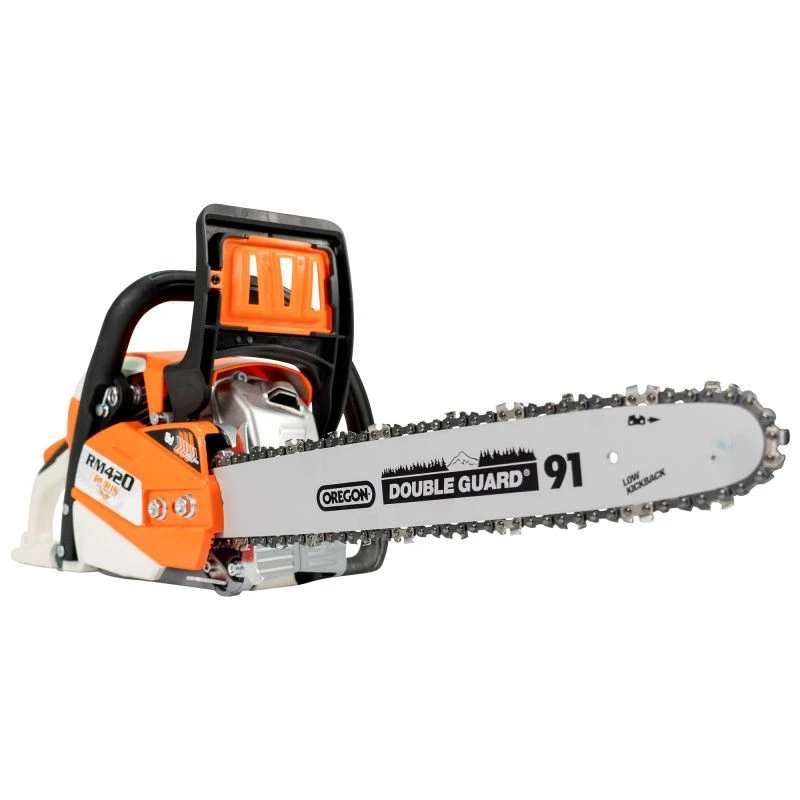 Drujba pe benzina RURIS RM420, motor Khumma, 2 timpi, 2.8 CP, 45.4 CC, lungime lama 40 cm, aprindere electronica, carburator Walbro