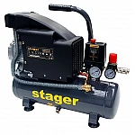 Compresor aer STAGER HM1010K 4530101010, 6 L, 8 bar, 126 L/min, monofazat, angrenare directa