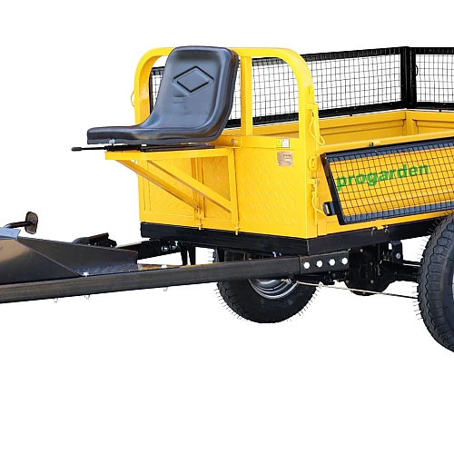 ProGARDEN Alpine RM500T Remorca cu tractiune 500kg cu obloane, 1 osie, prindere bolt pentru motocultor
