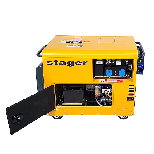 Generator insonorizat STAGER DG 5500S+ATS 4500005500ATS, diesel, monofazat, 4.2 kW, 3000 rpm, include automatizare
