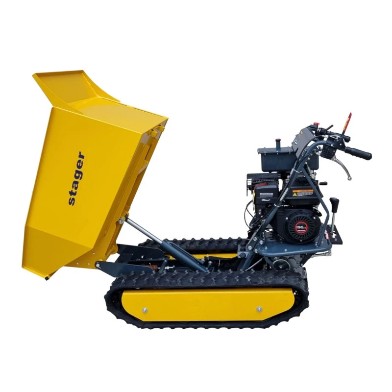 Roaba cu motor termic STAGER RMT500S 5160009735, 4 timpi, putere motor 6.5 CP, 4.8 kW, capacitate maxima incarcare 500 kg, cu senile