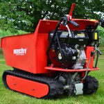 Transportor cu senile HECHT 2950, motor pe benzina, putere 9 CP, capacitate cilindrica 270 CC, capacitate incarcare 500 kg