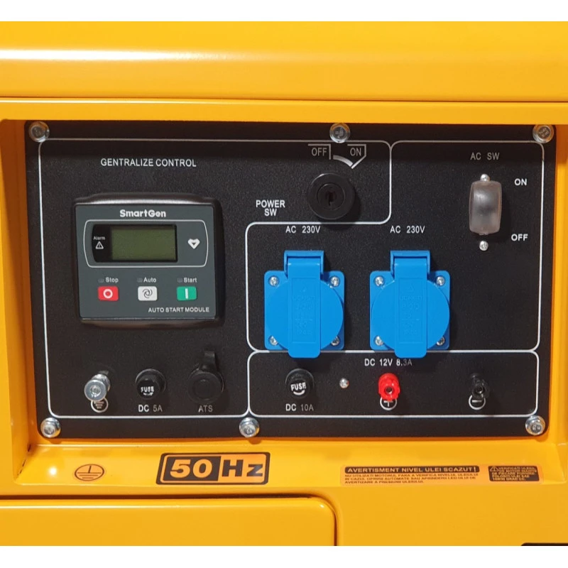 Generator insonorizat STAGER YDE7000TD 1158007000TD,diesel, monofazat, 5 kW, 18 A, 3000 rpm