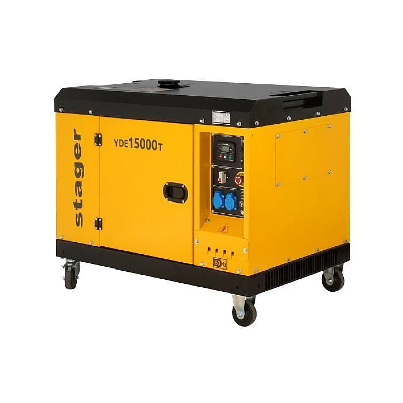 Generator insonorizat STAGER YDE15000T 11580015000T, diesel, monofazat, 12 kVA, 48 A, 3000 rpm