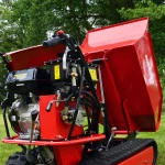 Transportor cu senile HECHT 2950, motor pe benzina, putere 9 CP, capacitate cilindrica 270 CC, capacitate incarcare 500 kg