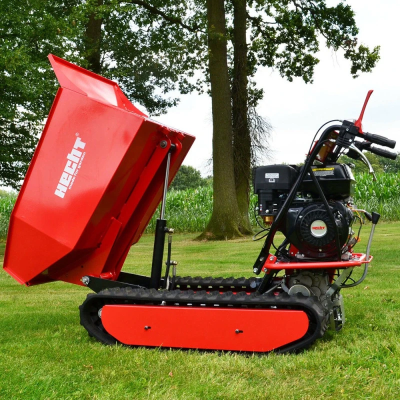 Transportor cu senile HECHT 2950, motor pe benzina, putere 9 CP, capacitate cilindrica 270 CC, capacitate incarcare 500 kg