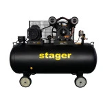 Compresor aer STAGER HMV0.6/370-10 453010637010, 370 L, 10 bar, 600 L/min, trifazat, angrenare curea