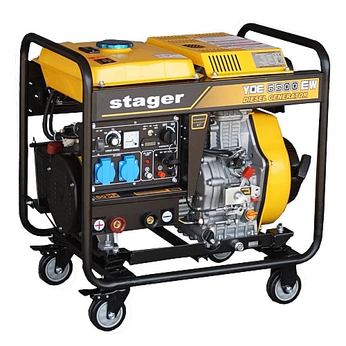 Generator sudare STAGER YDE6500EW 1158006500EW, diesel, monofazat, 4 kVA, curent sudare 160 A, pornire la cheie