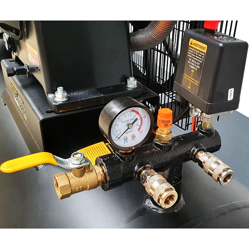 Compresor aer STAGER HMV0.6/370-10 453010637010, 370 L, 10 bar, 600 L/min, trifazat, angrenare curea