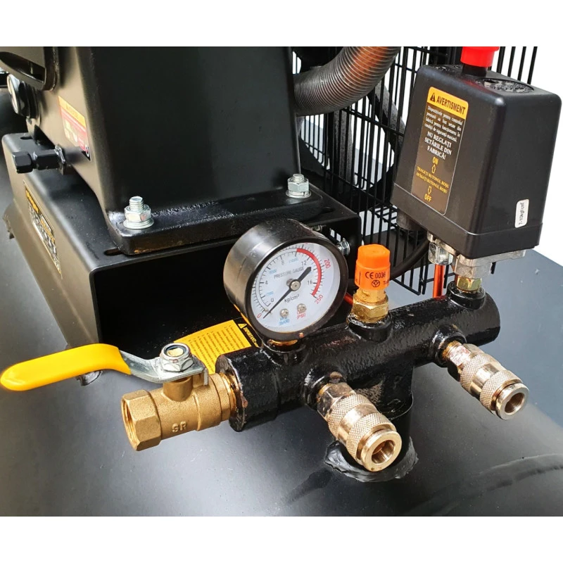 Compresor aer STAGER HMV0.6/370-10 453010637010, 370 L, 10 bar, 600 L/min, trifazat, angrenare curea