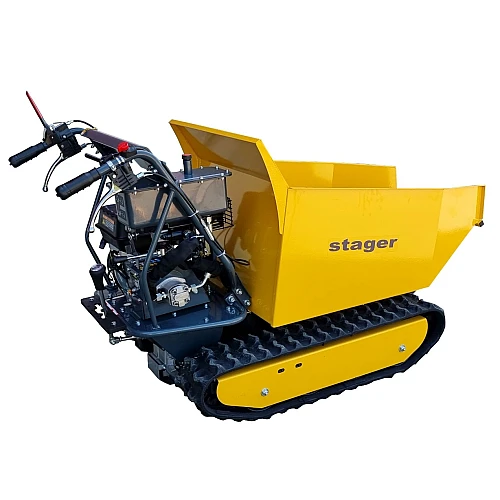 Roaba cu motor termic STAGER RMT500S 5160009735, 4 timpi, putere motor 6.5 CP, 4.8 kW, capacitate maxima incarcare 500 kg, cu senile