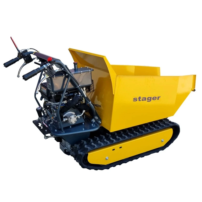 Roaba cu motor termic STAGER RMT500S 5160009735, 4 timpi, putere motor 6.5 CP, 4.8 kW, capacitate maxima incarcare 500 kg, cu senile