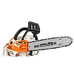 Drujba pe benzina RURIS RM300, motor Khumma, 2 timpi, 1.5 CP, 28.5 CC, lungime lama 30 cm, aprindere electronica, carburator Walbro