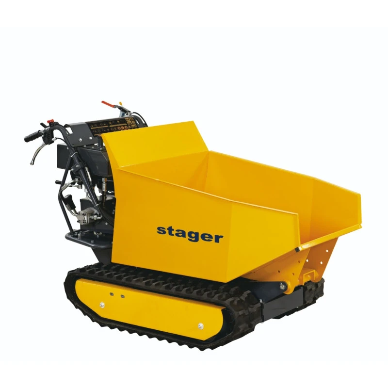 Roaba cu motor termic STAGER RMT500S 5160009735, 4 timpi, putere motor 6.5 CP, 4.8 kW, capacitate maxima incarcare 500 kg, cu senile