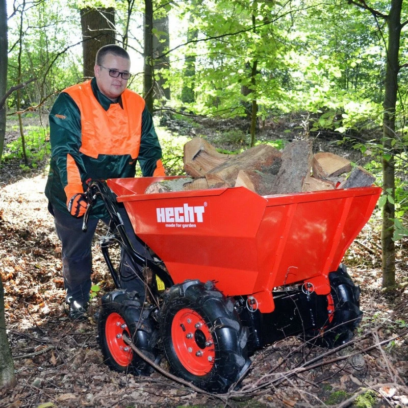 Transportor cu roti HECHT 2636, motor pe benzina, putere 6.5 CP, capacitate cilindrica 196 CC, capacitate incarcare 300 kg