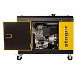 Generator insonorizat STAGER YDE15000T3 11580015000T3, diesel, trifazat, 13 kVA, 19 A, 3000 rpm