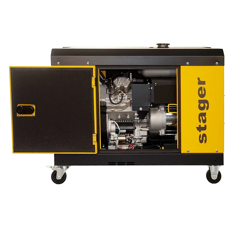 Generator insonorizat STAGER YDE15000T3 11580015000T3, diesel, trifazat, 13 kVA, 19 A, 3000 rpm