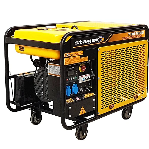 Stager YDE12E3 Generator open-frame 12kVA, 16A, 3000rpm, trifazat, diesel, pornire electrica