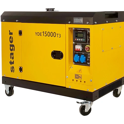 Generator insonorizat STAGER YDE15000T3 11580015000T3, diesel, trifazat, 13 kVA, 19 A, 3000 rpm