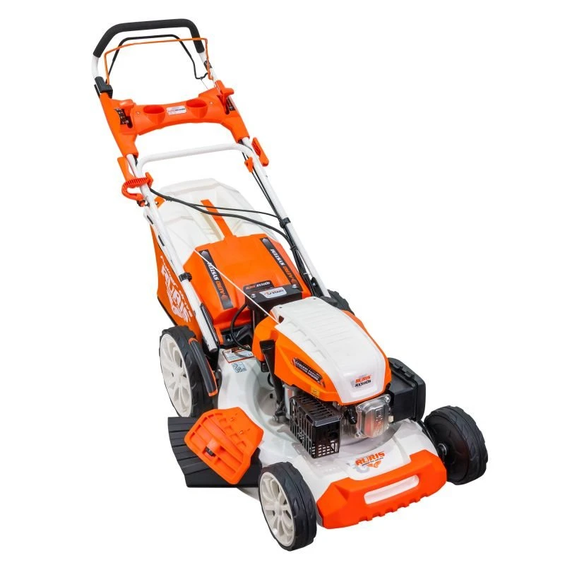 Masina de tuns iarba, pe benzina, RURIS RX500S, 5.7 CP, 196 CC, latime de lucru 53 cm, inaltime taiere 25-75 mm, sac colector 65 litri