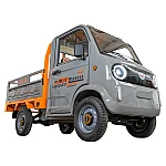 Triciclu electric pick-up RURIS Pilot 5000G, putere maxima 4900 W, autonomie pana la 130 km, cu volan, viteza maxima de 25 km/h, conform reglementarilor UE, fara permis, gri